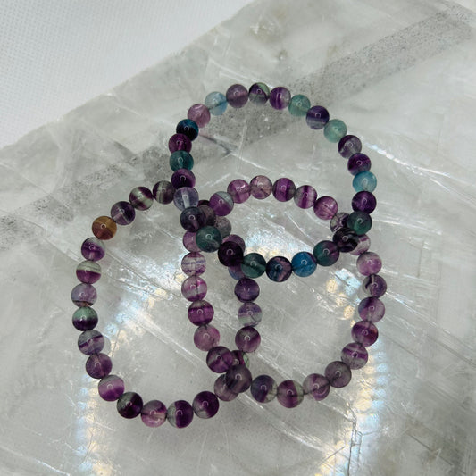 Banned Purple Fluorite 6mm High Grade Bracelet