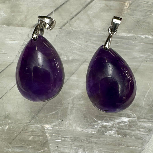 Amethyst Tear Drop Pendants