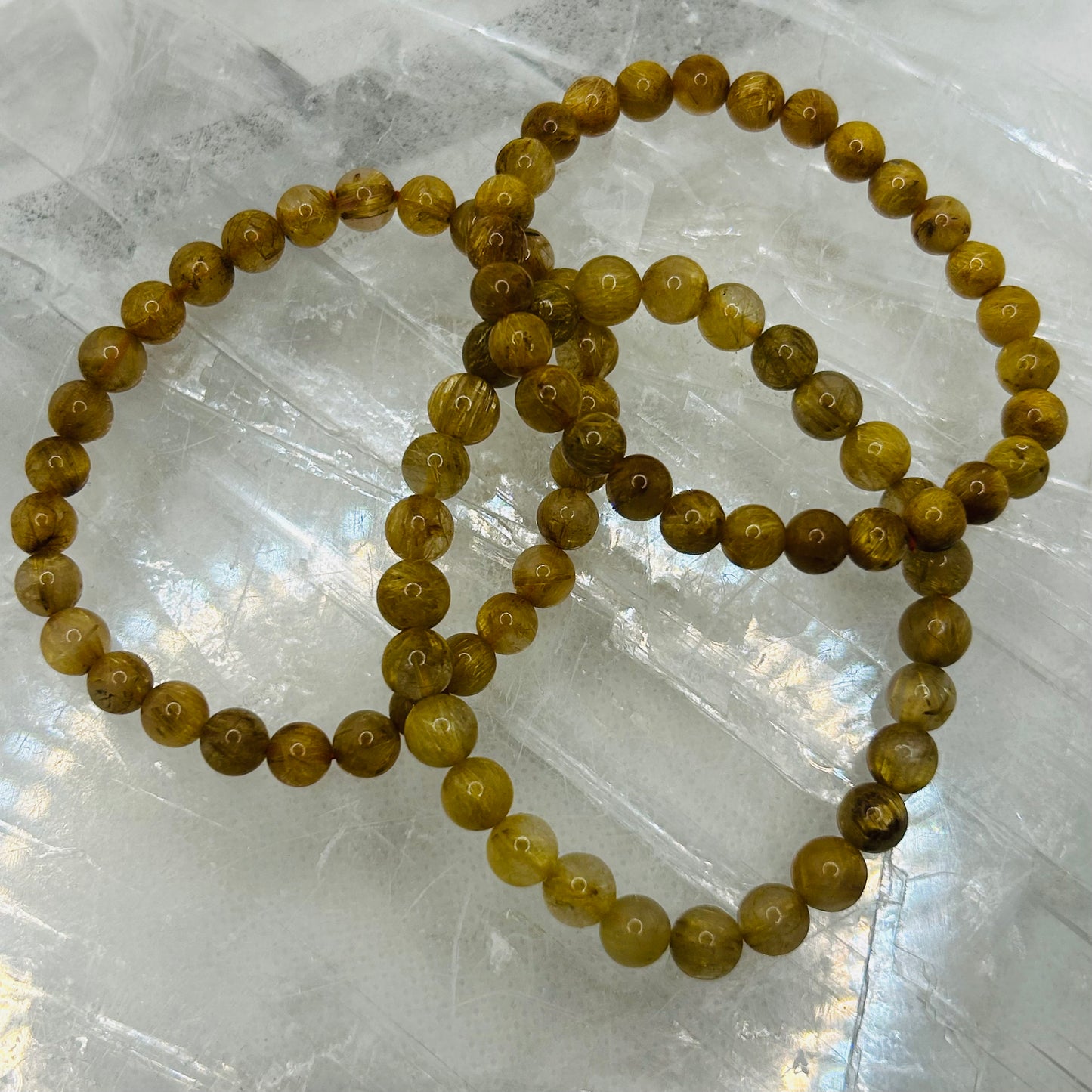 Golden Rutile High Grade 6mm Bracelet
