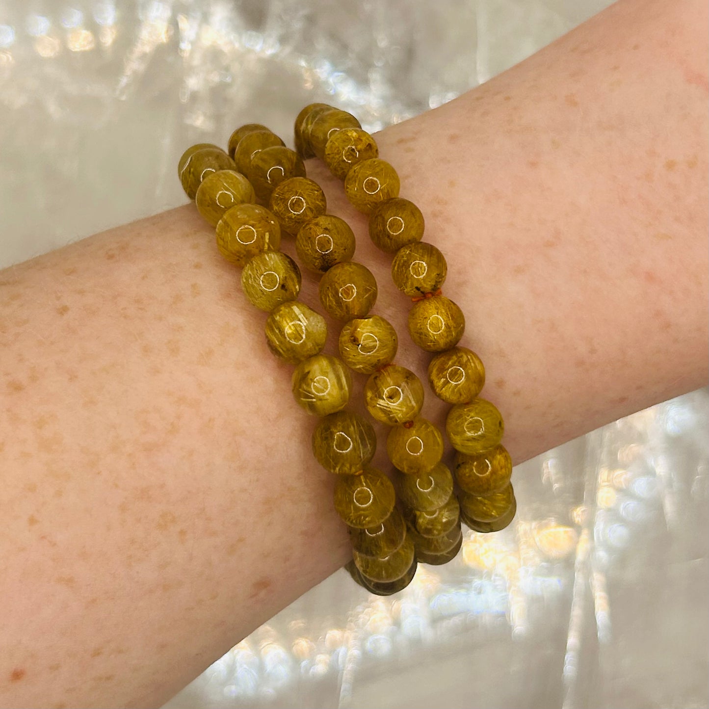 Golden Rutile High Grade 6mm Bracelet