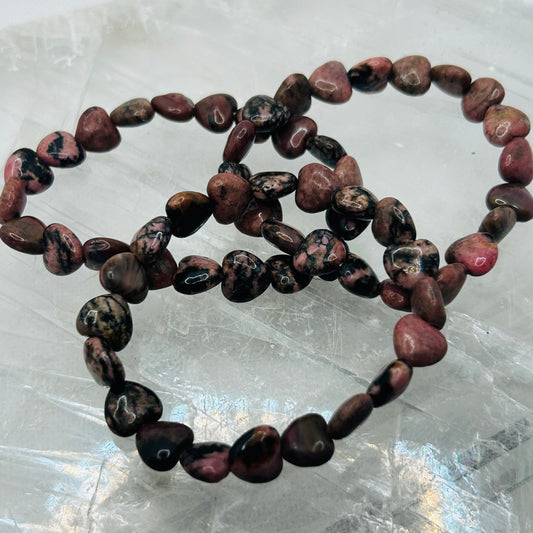 Heart Rhodonite Bracelet