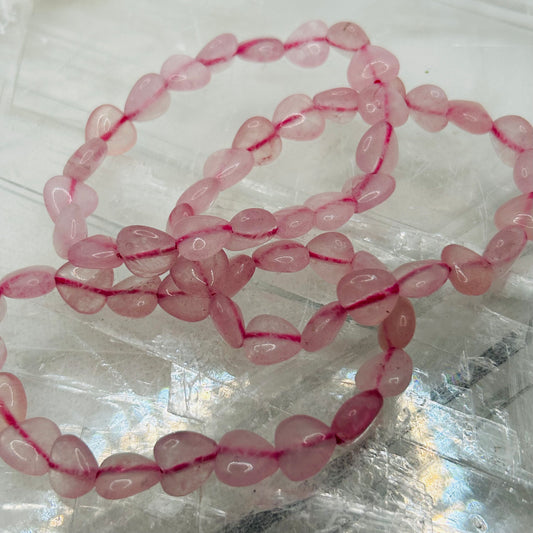 Heart Rose Quartz Bracelet