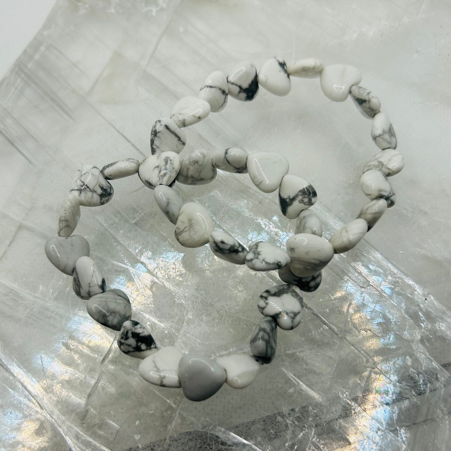 Heart Howlite Bracelet