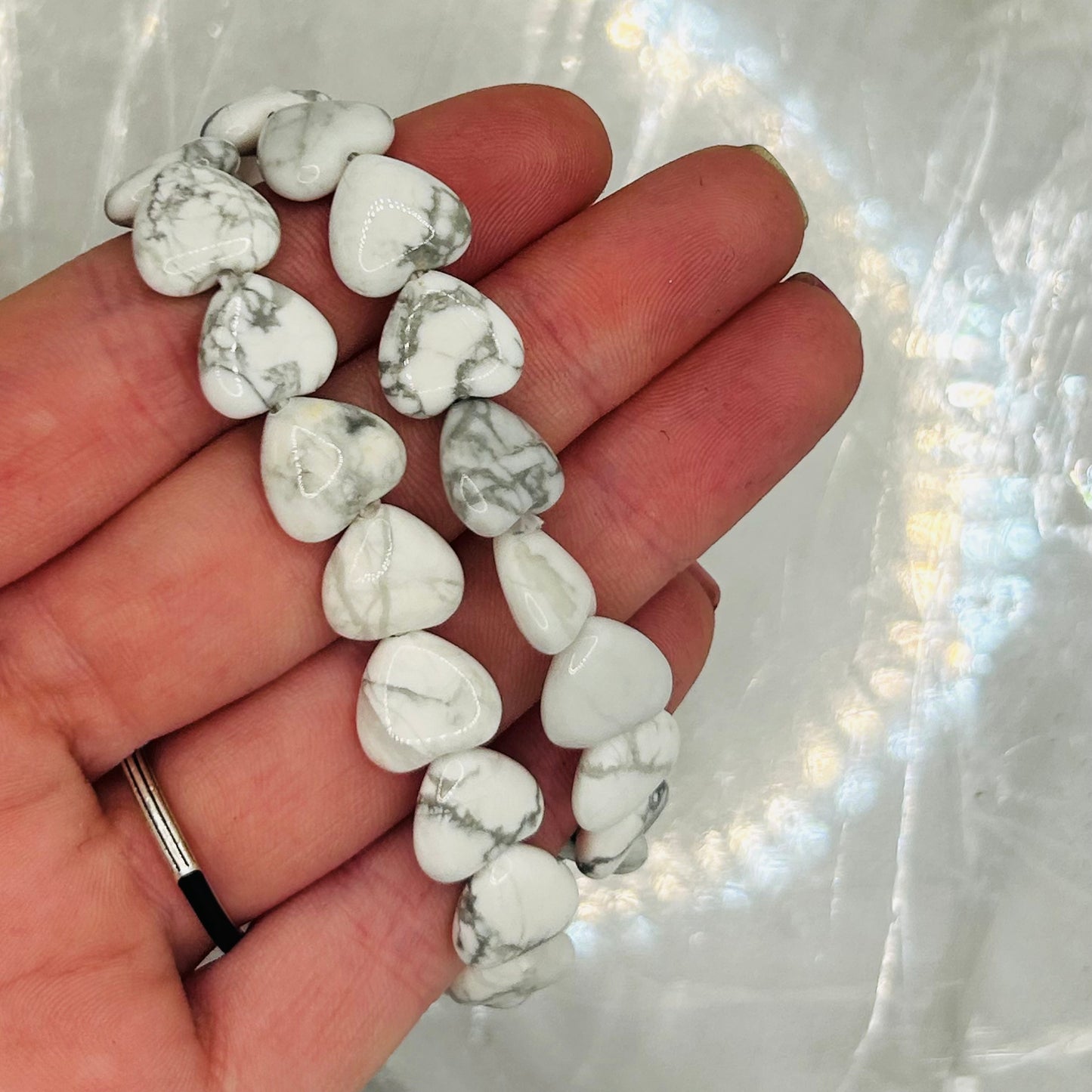 Heart Howlite Bracelet