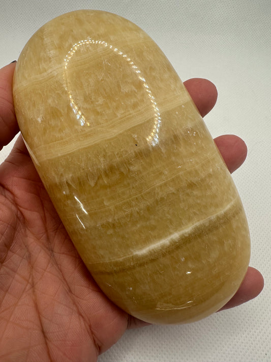 Orange Calcite Body Palm