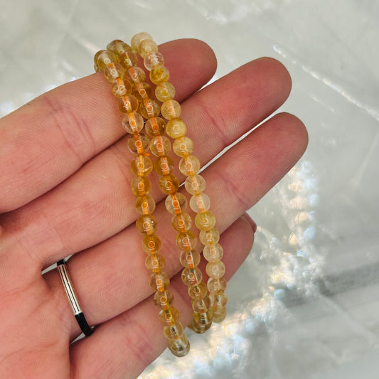 Citrine, 4mm Bracelet