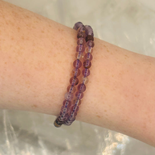 Purple Garden Quartz, 4mm Bracelets