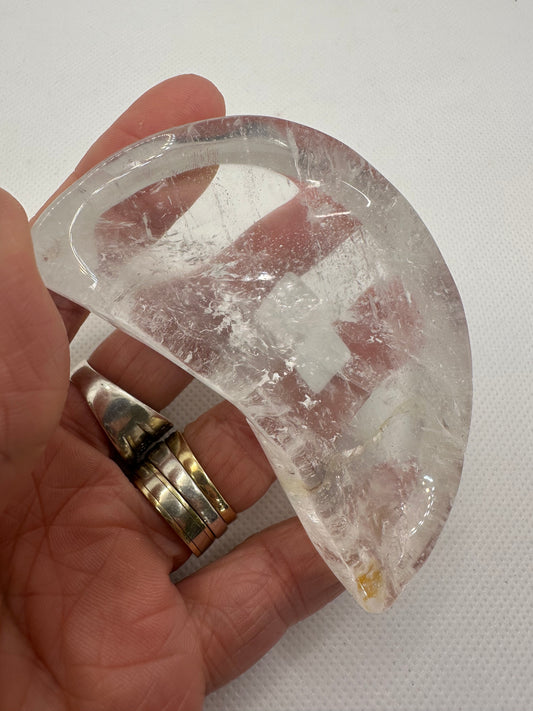 Clear Quartz Moon Bowl