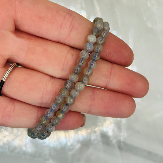 Grey MoonStone, 4mm Bracelet
