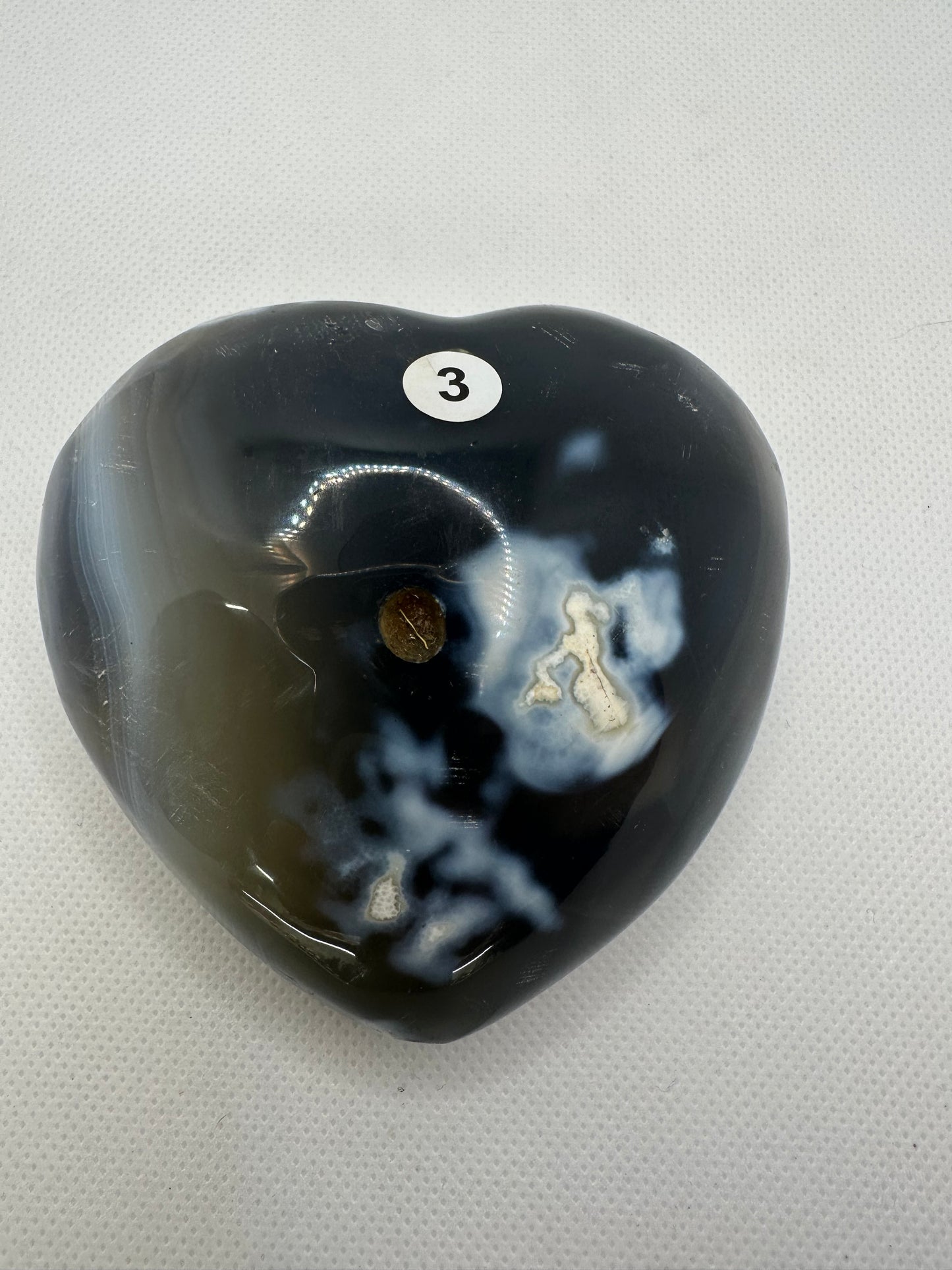 Orca Agate Heart