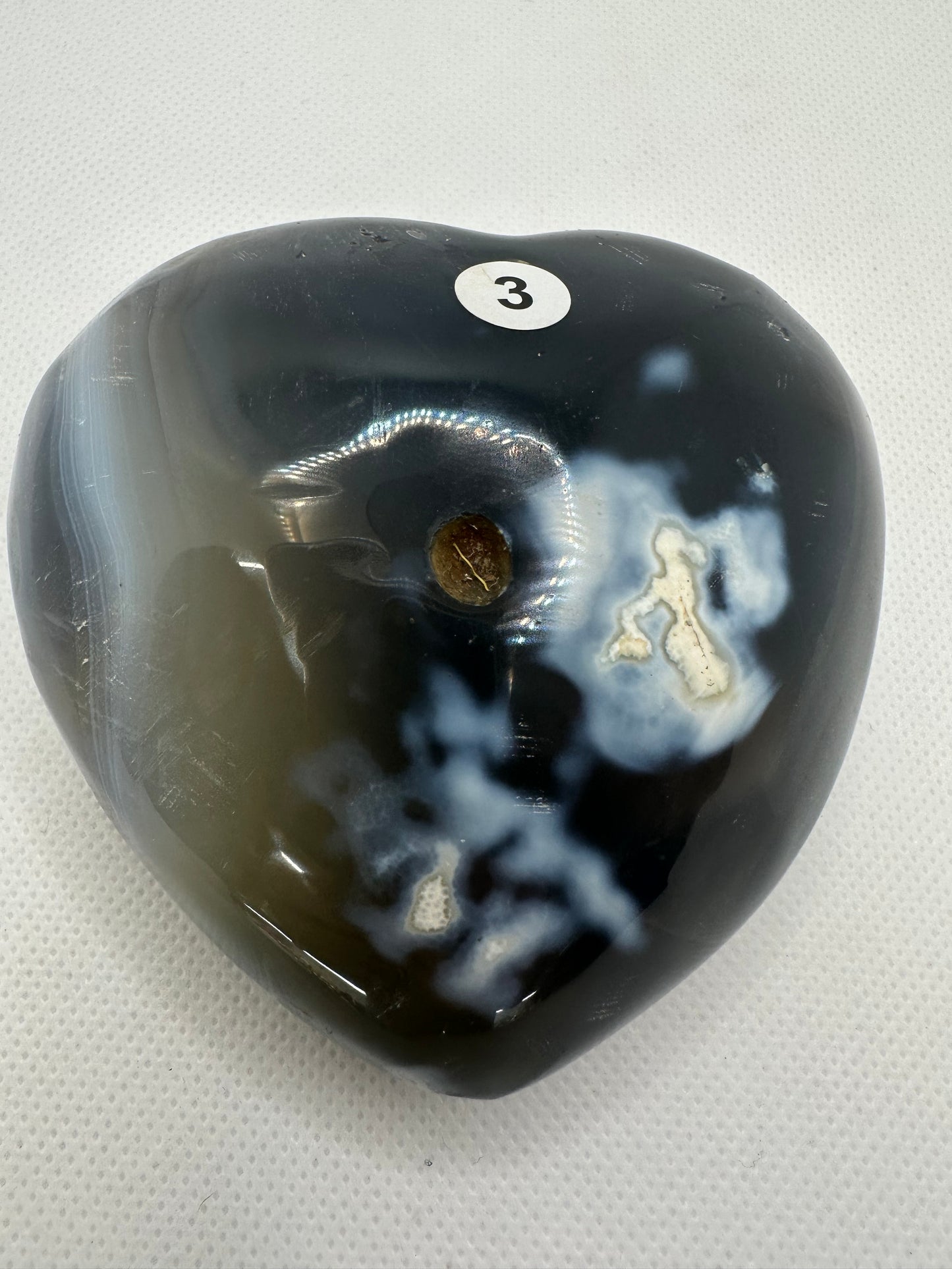 Orca Agate Heart