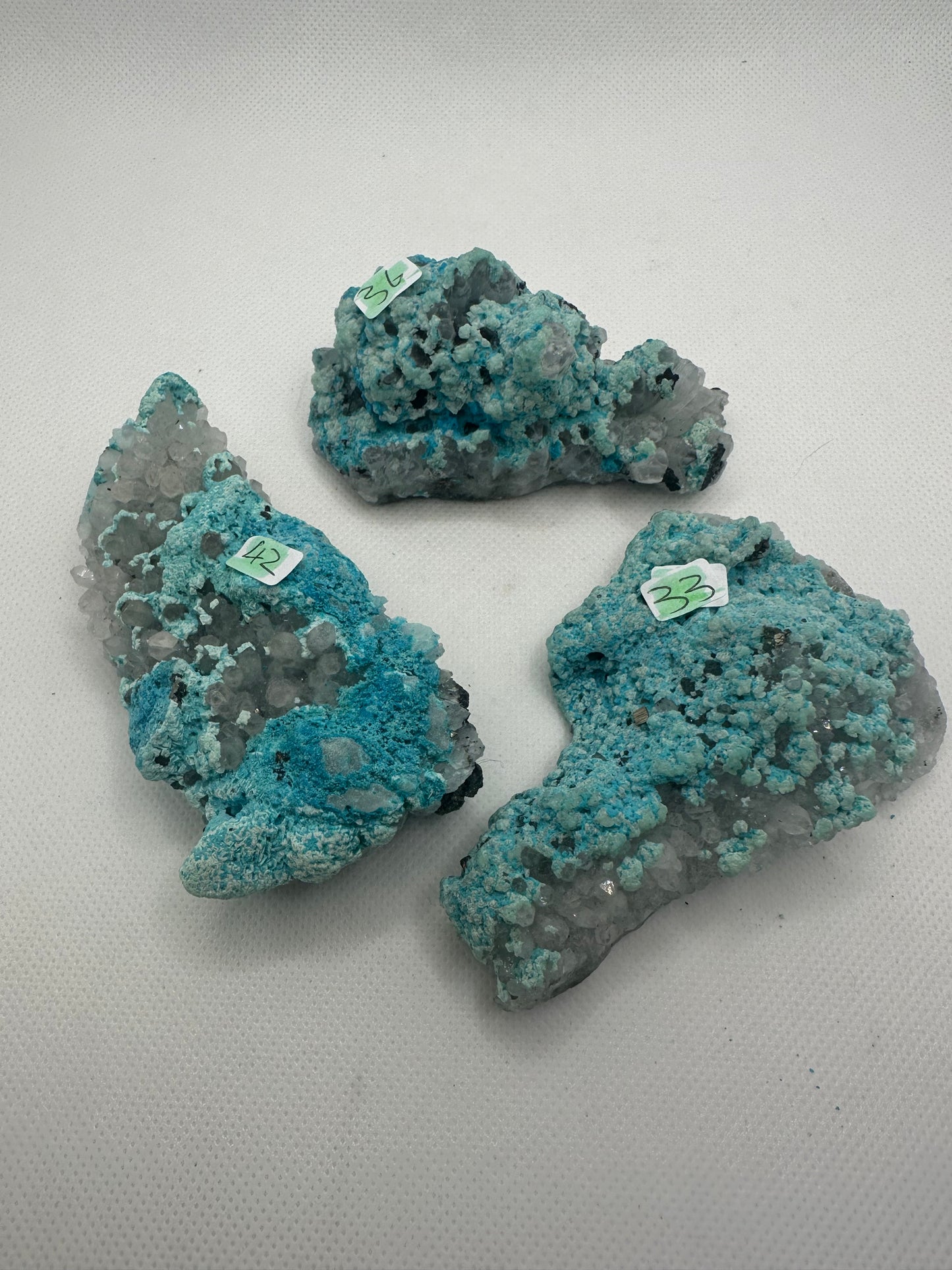 Raw Variscite, calcite & Pyrite Specimens