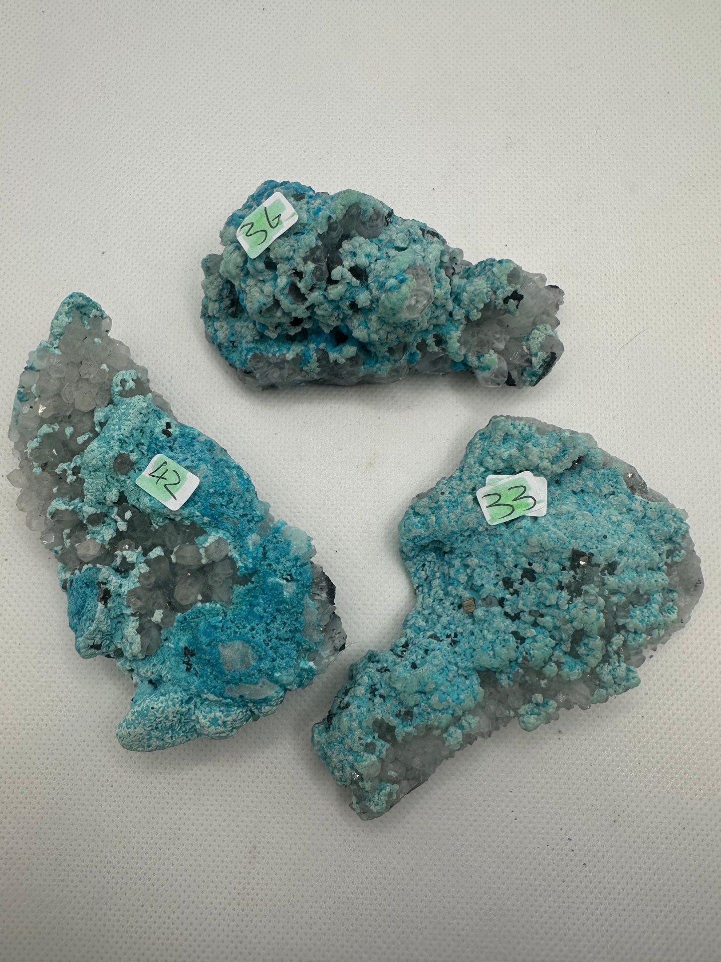 Raw Variscite, calcite & Pyrite Specimens