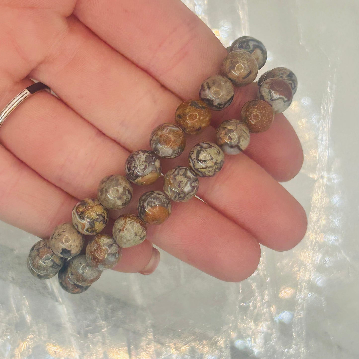 Picture Jasper, 6mm Bracelet