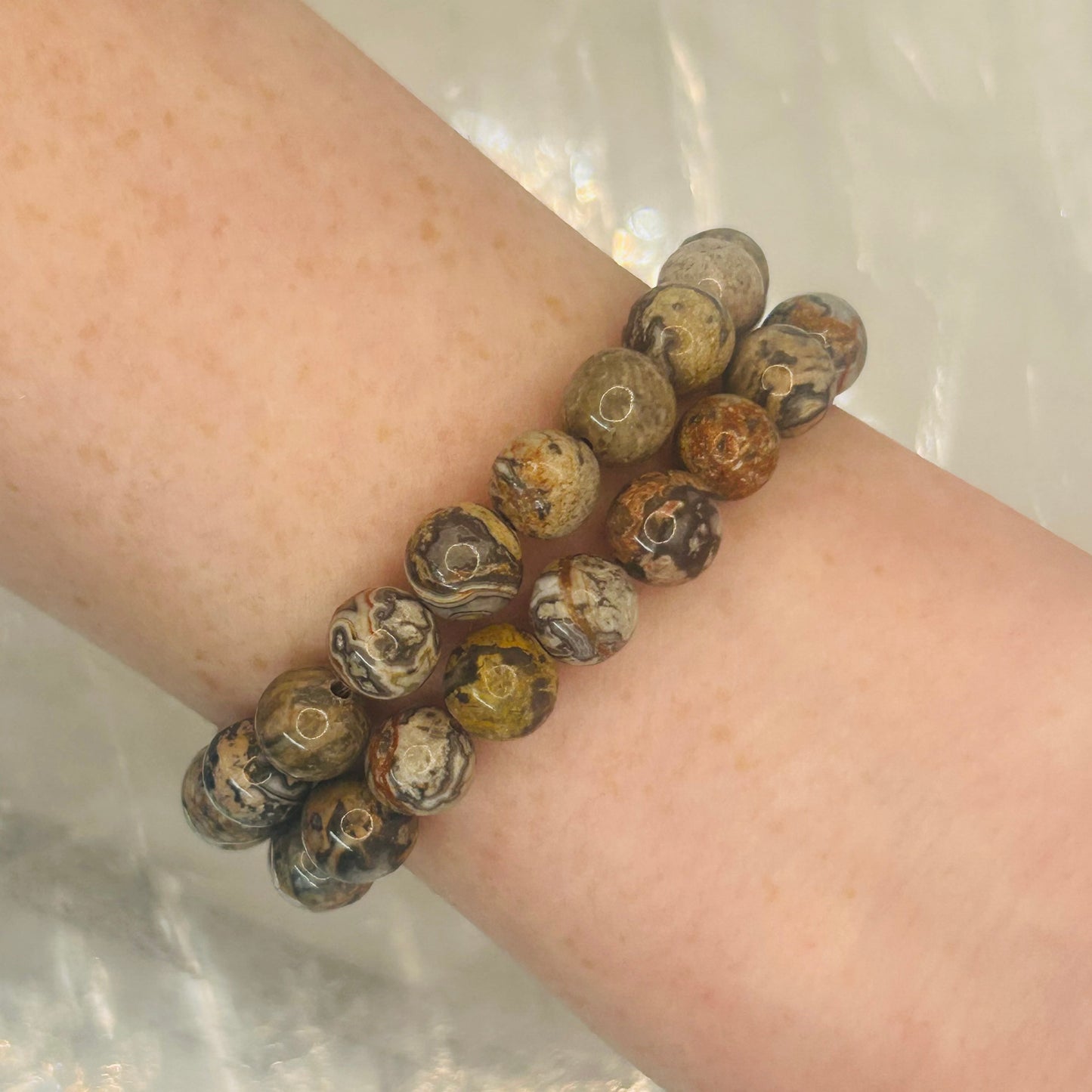 Picture Jasper, 6mm Bracelet