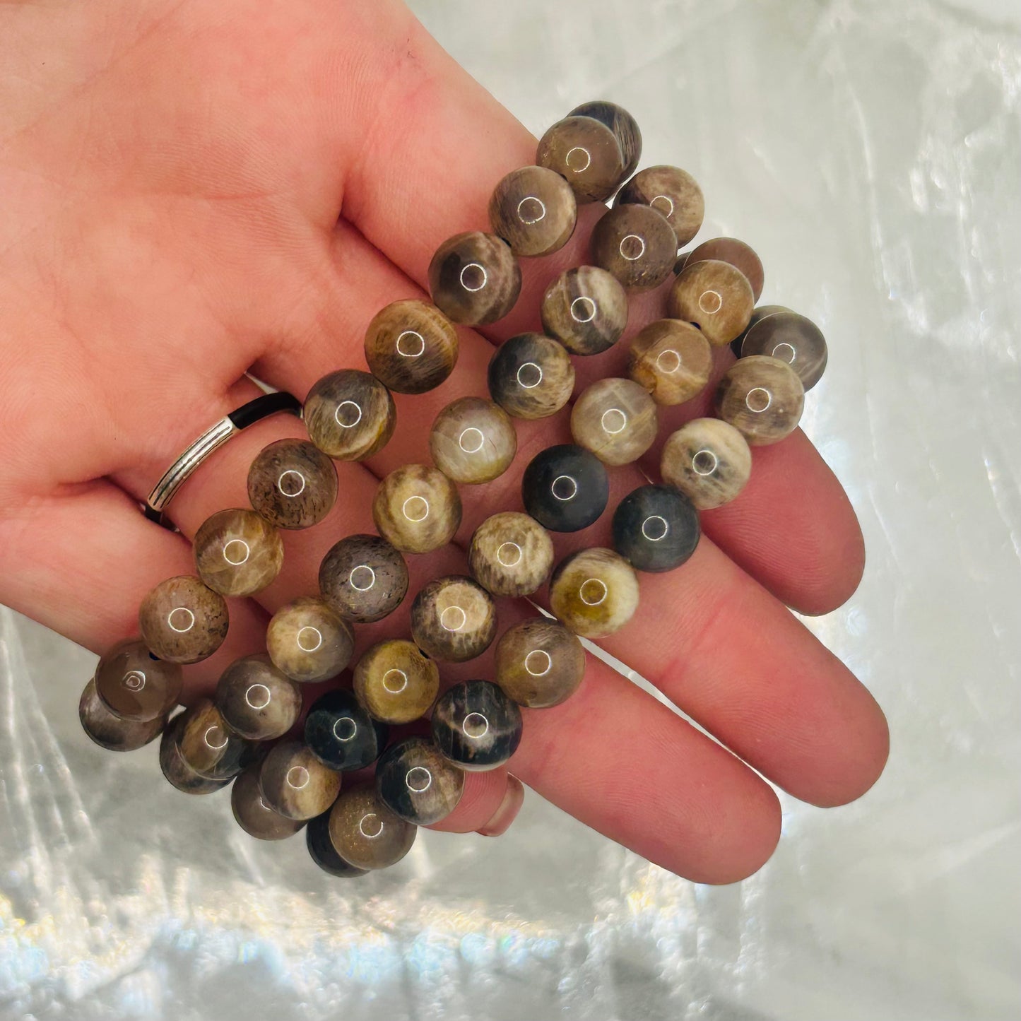 Black Moonstone, 8mm Bracelet