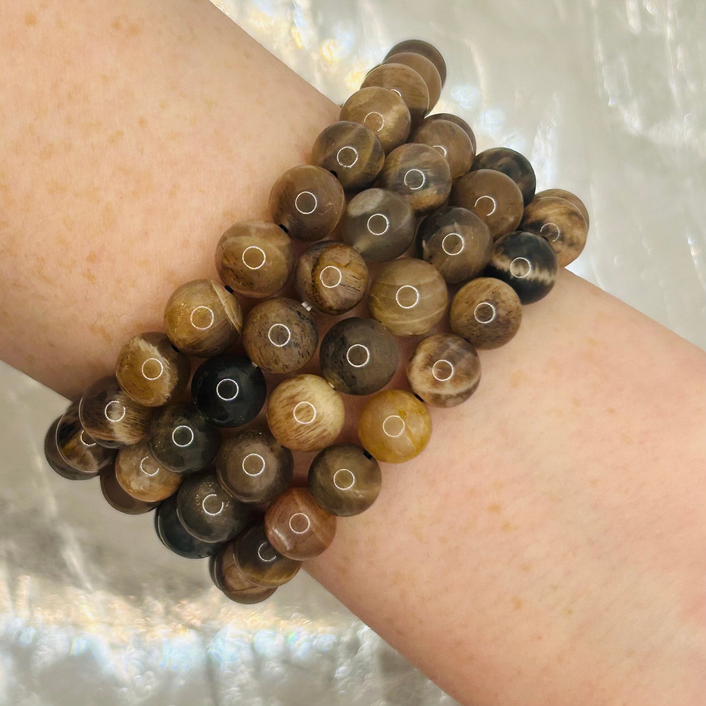 Black Moonstone, 8mm Bracelet
