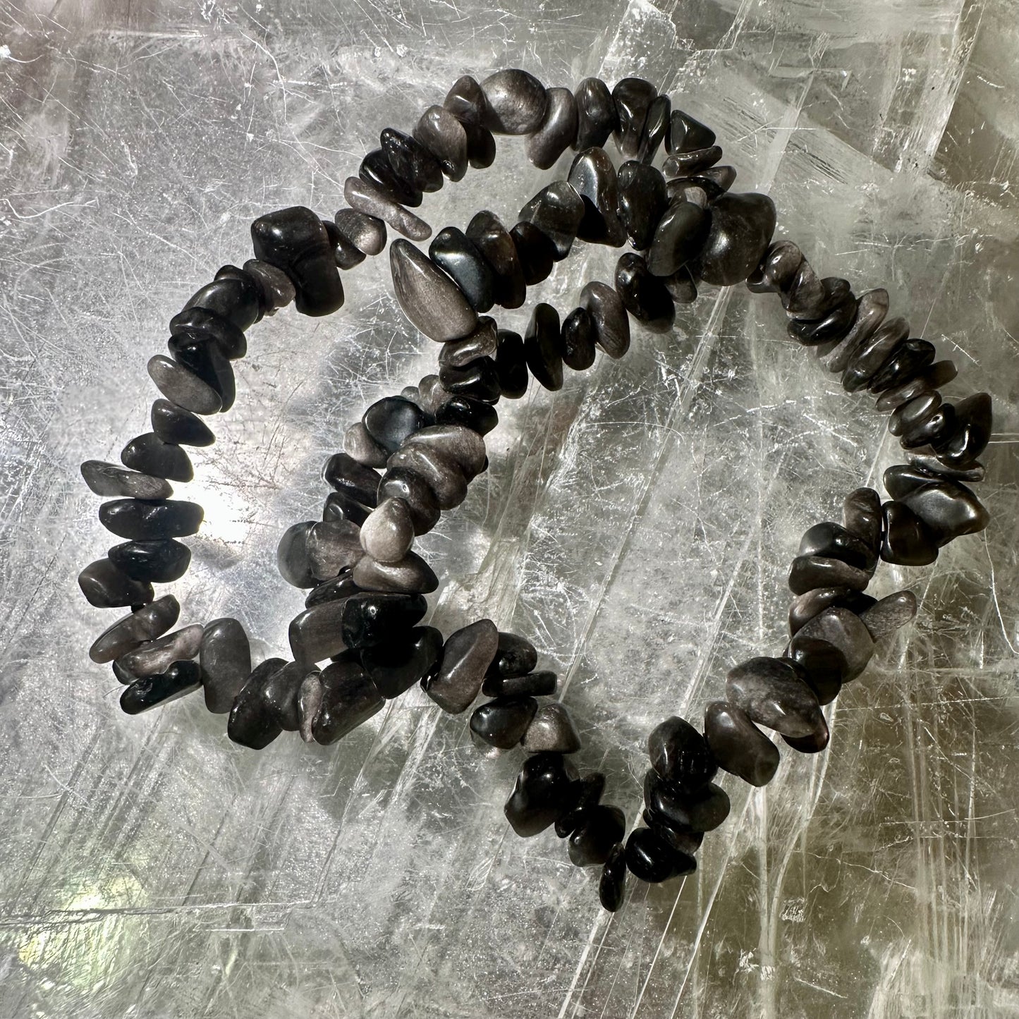 Silver Sheen Chipped Bracelet