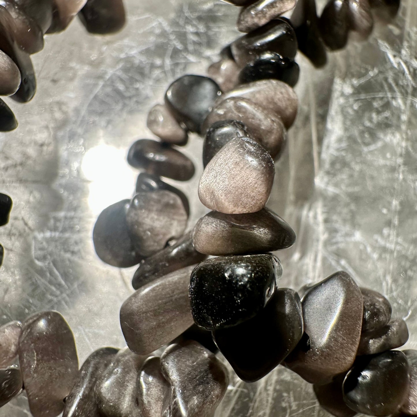 Silver Sheen Chipped Bracelet