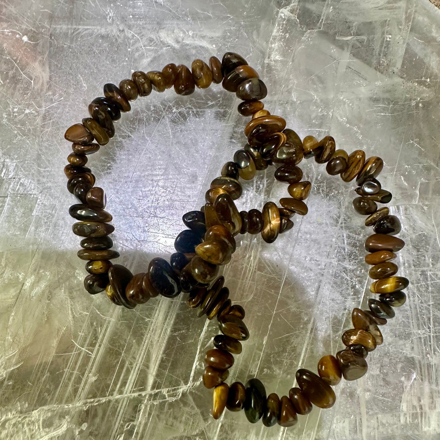 Tigers Eye Chipped Bracletes