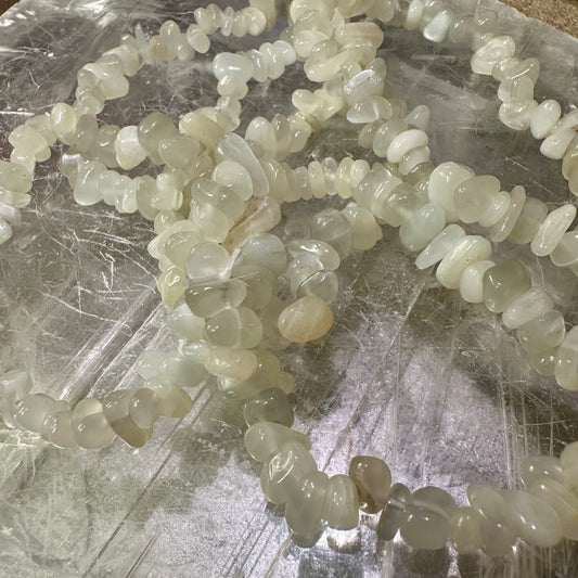 Green Moonstone Chipped Bracletes