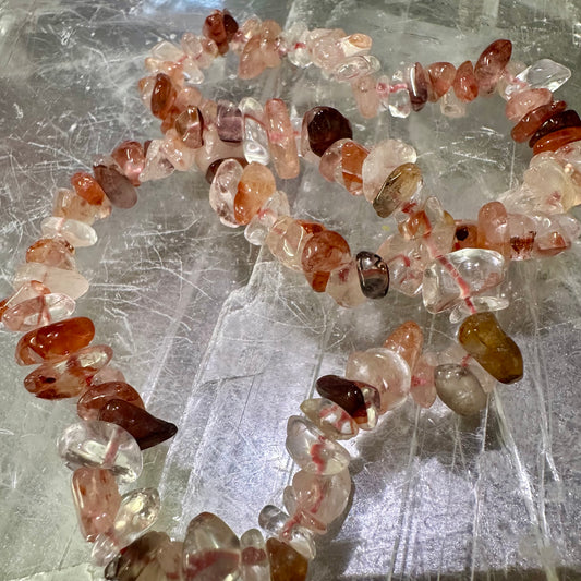 Fire Quartz Chipped Bracelets