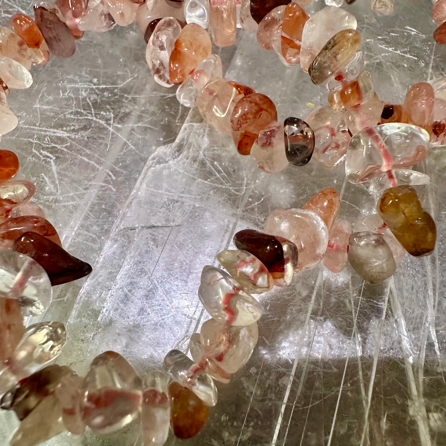 Fire Quartz Chipped Bracelets