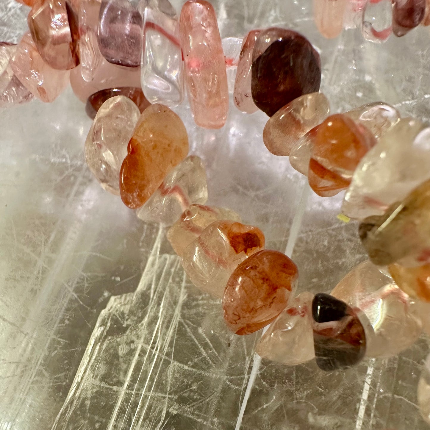 Fire Quartz Chipped Bracelets