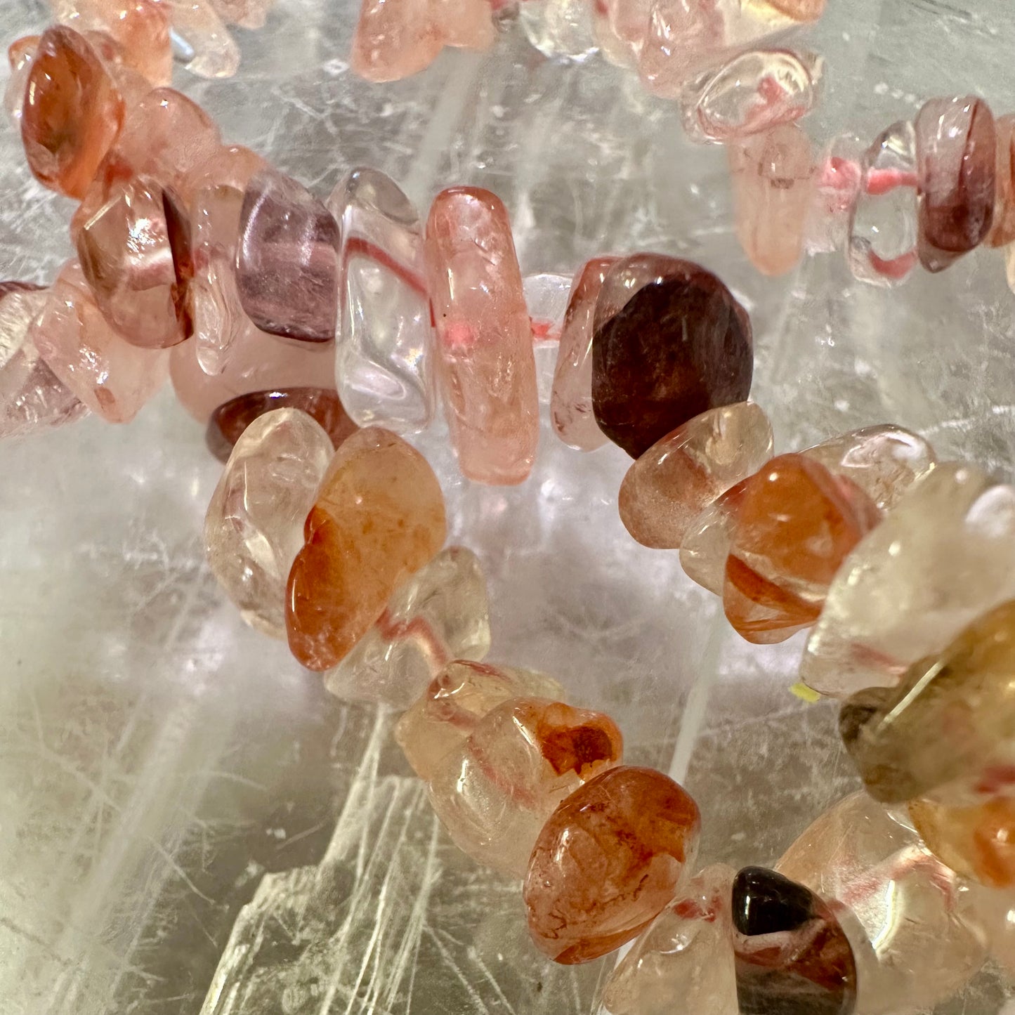 Fire Quartz Chipped Bracelets