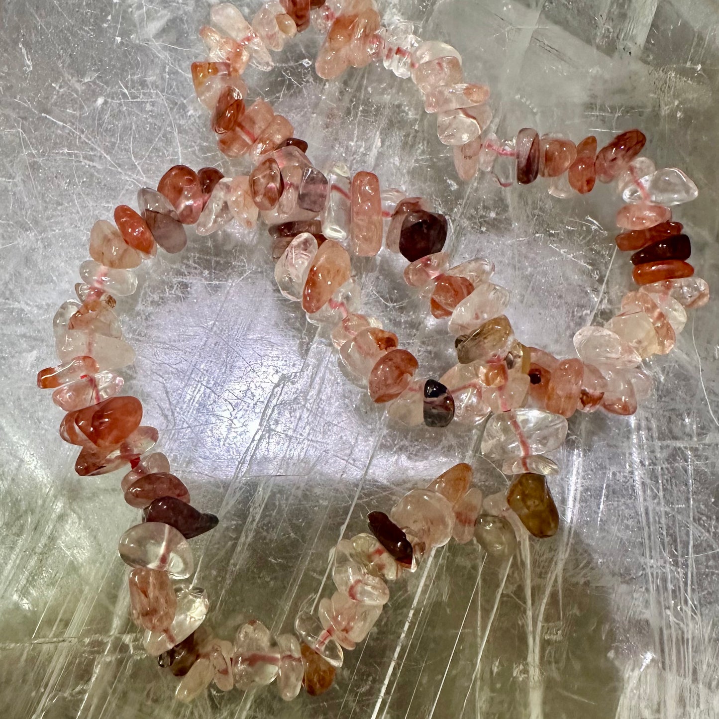 Fire Quartz Chipped Bracelets