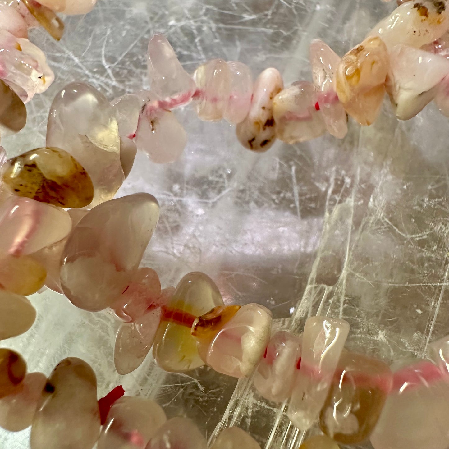 Flower Agate Chipped Bracelets