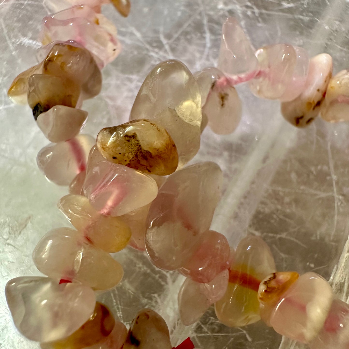 Flower Agate Chipped Bracelets