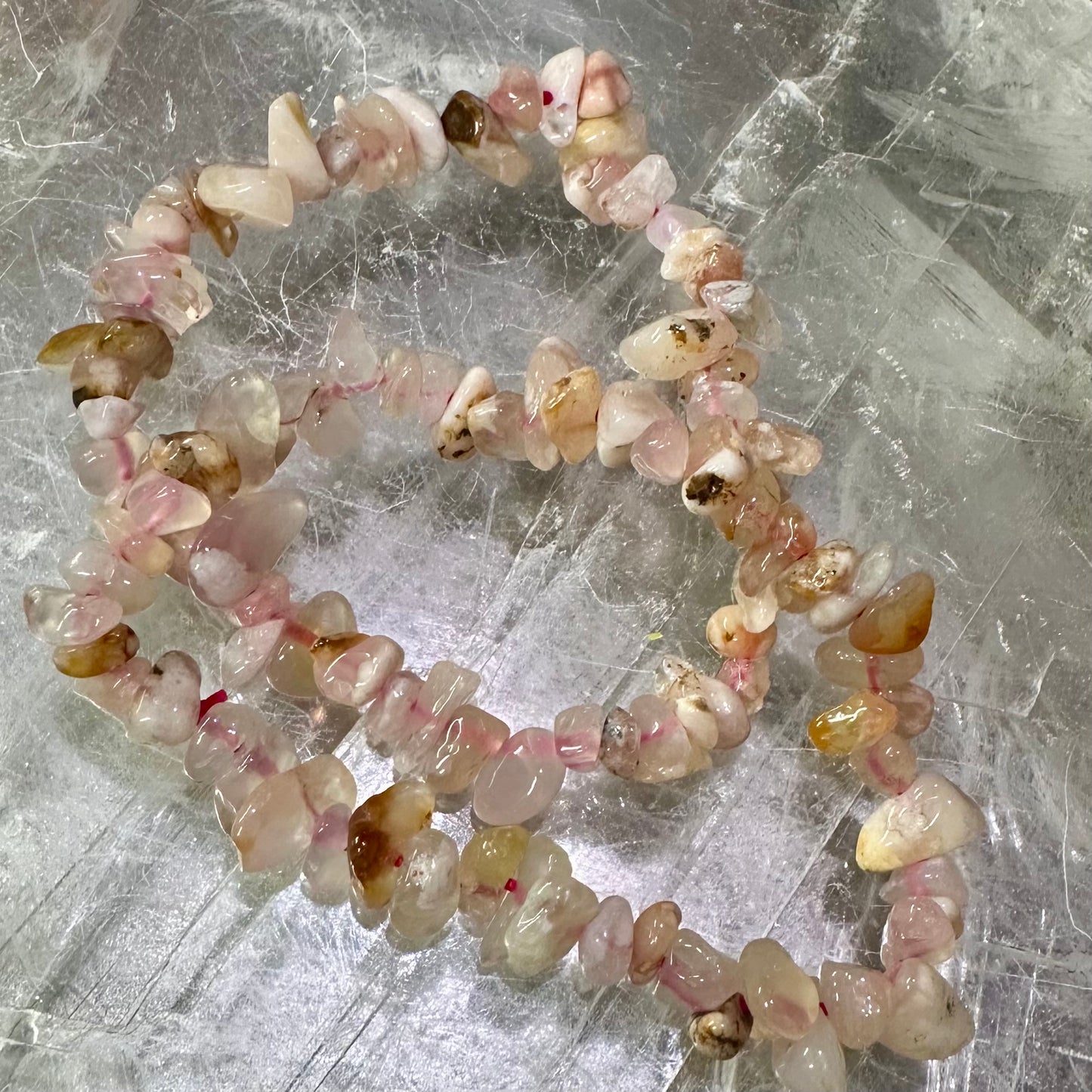 Flower Agate Chipped Bracelets