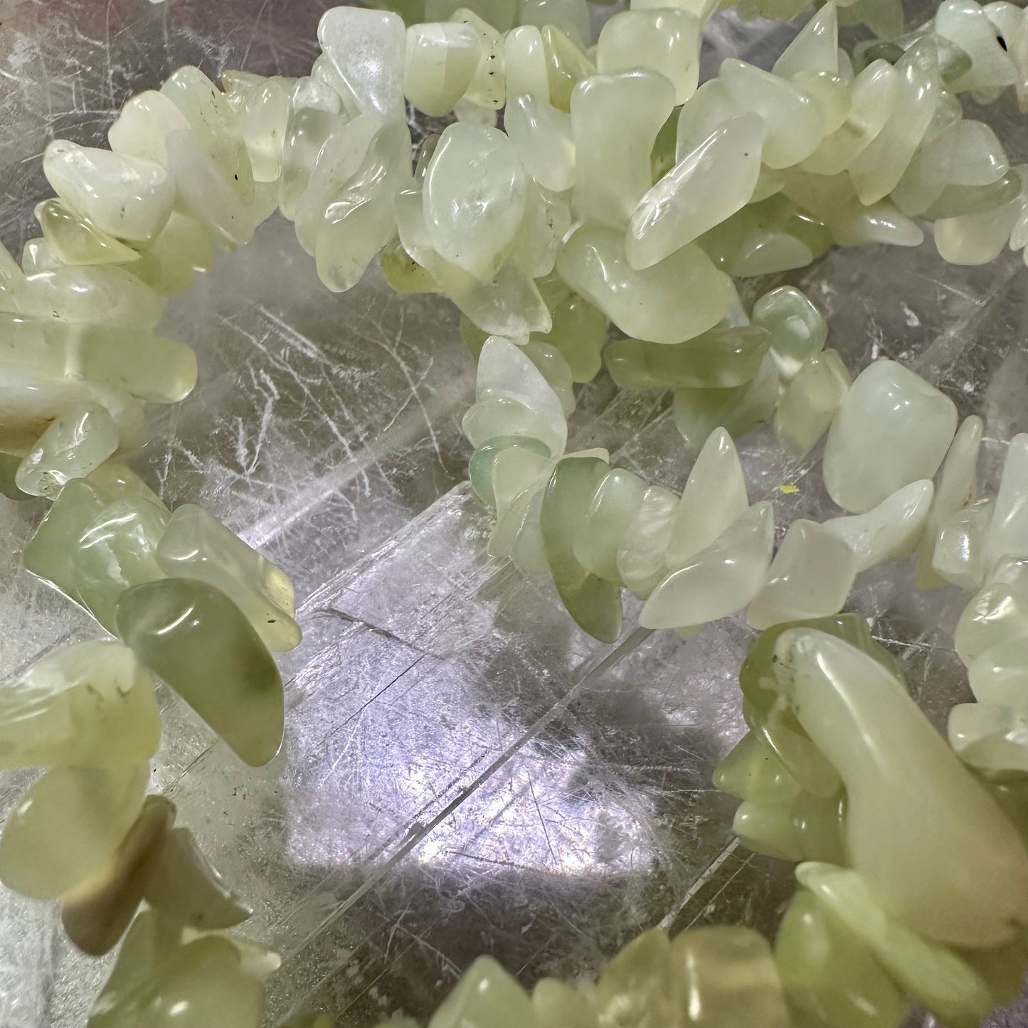Green Jade Chipped Bracelets