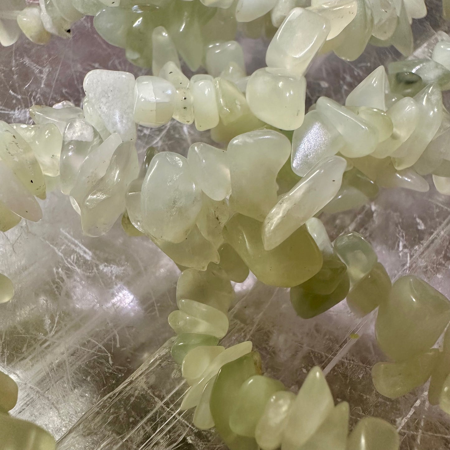 Green Jade Chipped Bracelets