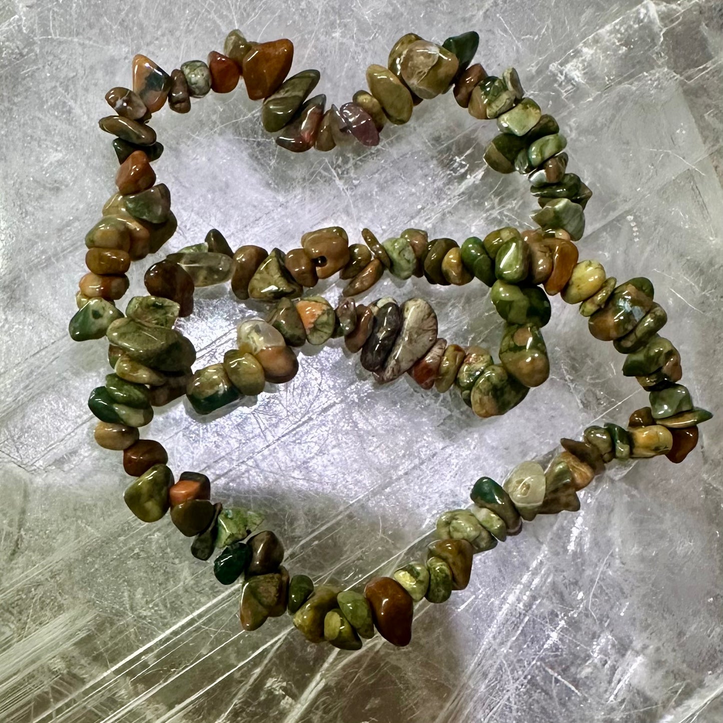 Rain Forest Jasper Chipped Bracelets