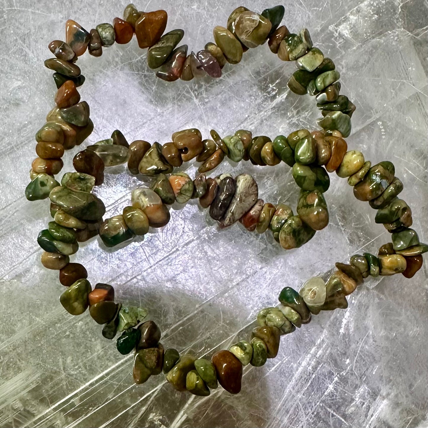 Rain Forest Jasper Chipped Bracelets