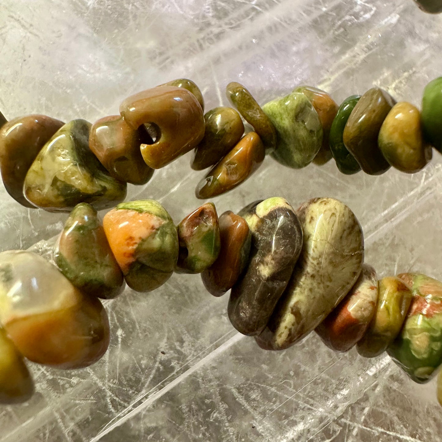 Rain Forest Jasper Chipped Bracelets