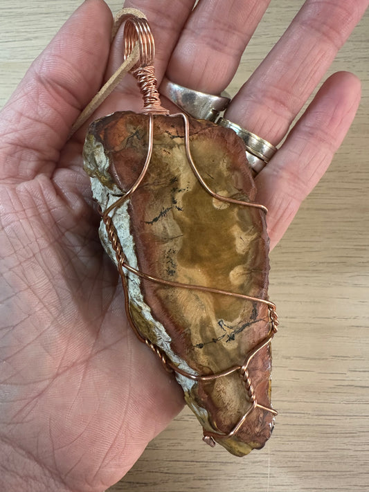 Lee's Makes - Fossilised Wood Pendant