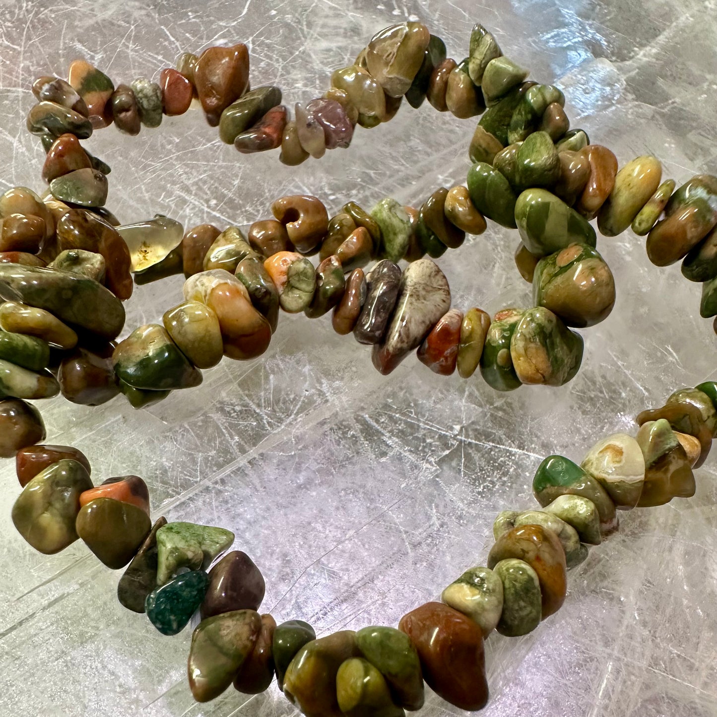 Rain Forest Jasper Chipped Bracelets