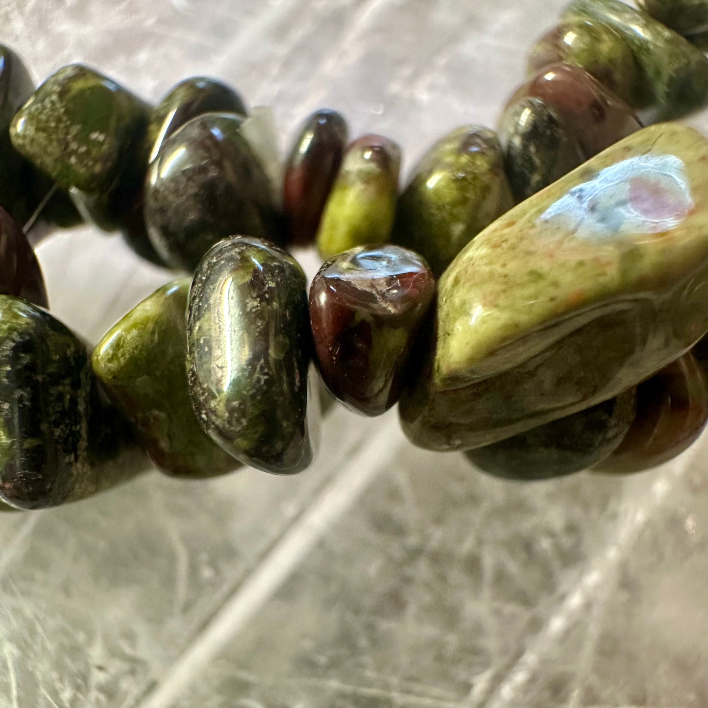 Unikite Chipped Bracelets