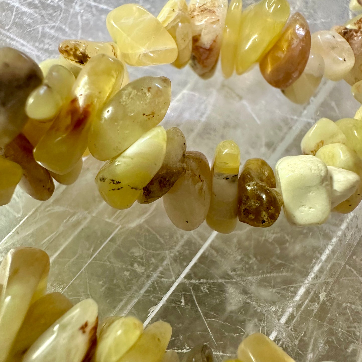 Yellow Opal Chipped Braclets