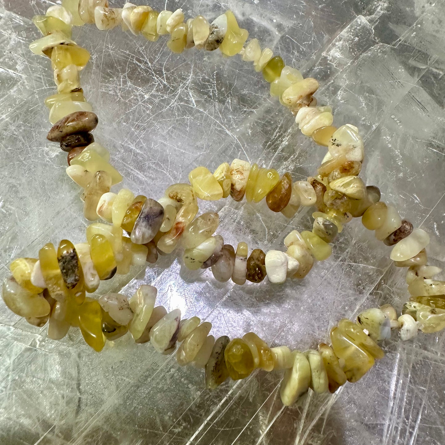 Yellow Opal Chipped Braclets