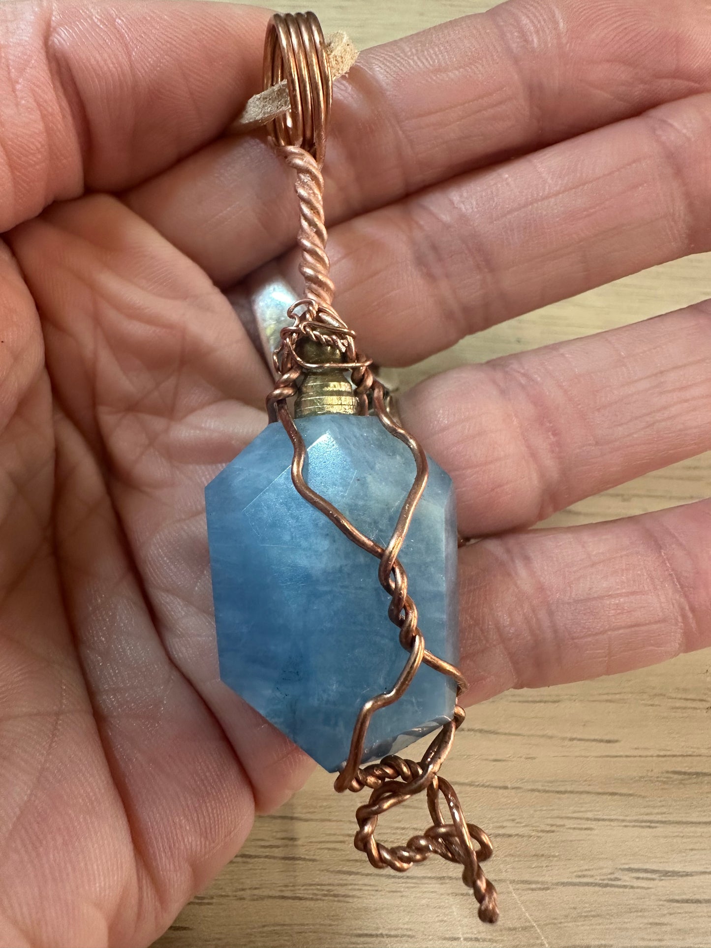 Lee's Makes - Aquamarine Pendant