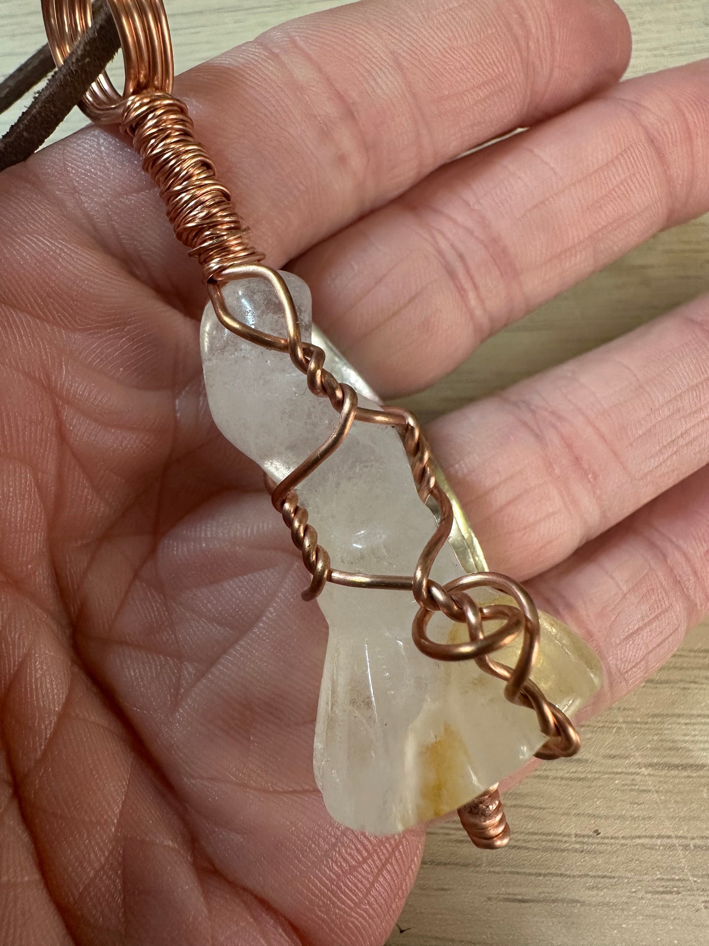 Lee's Makes - Golden Healer Broom Pendant