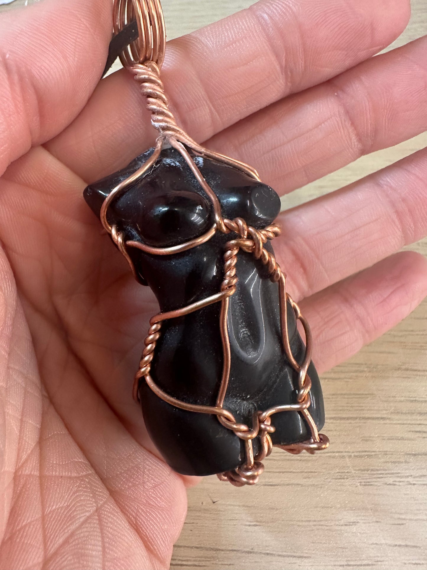 Lee's Makes - Obsidian Woman’s Pendant