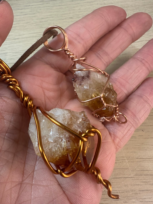 Lee's Makes - Citrine Point Pendant