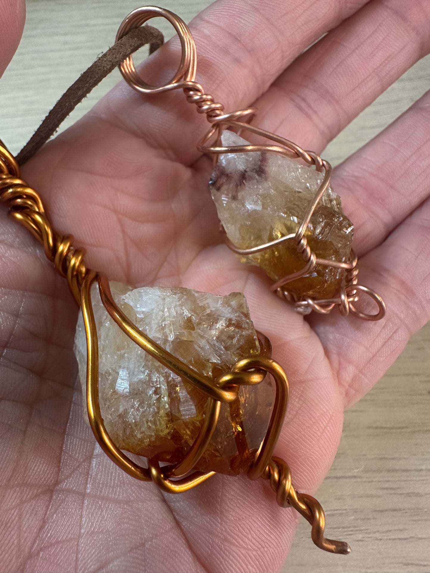 Lee's Makes - Citrine Point Pendant