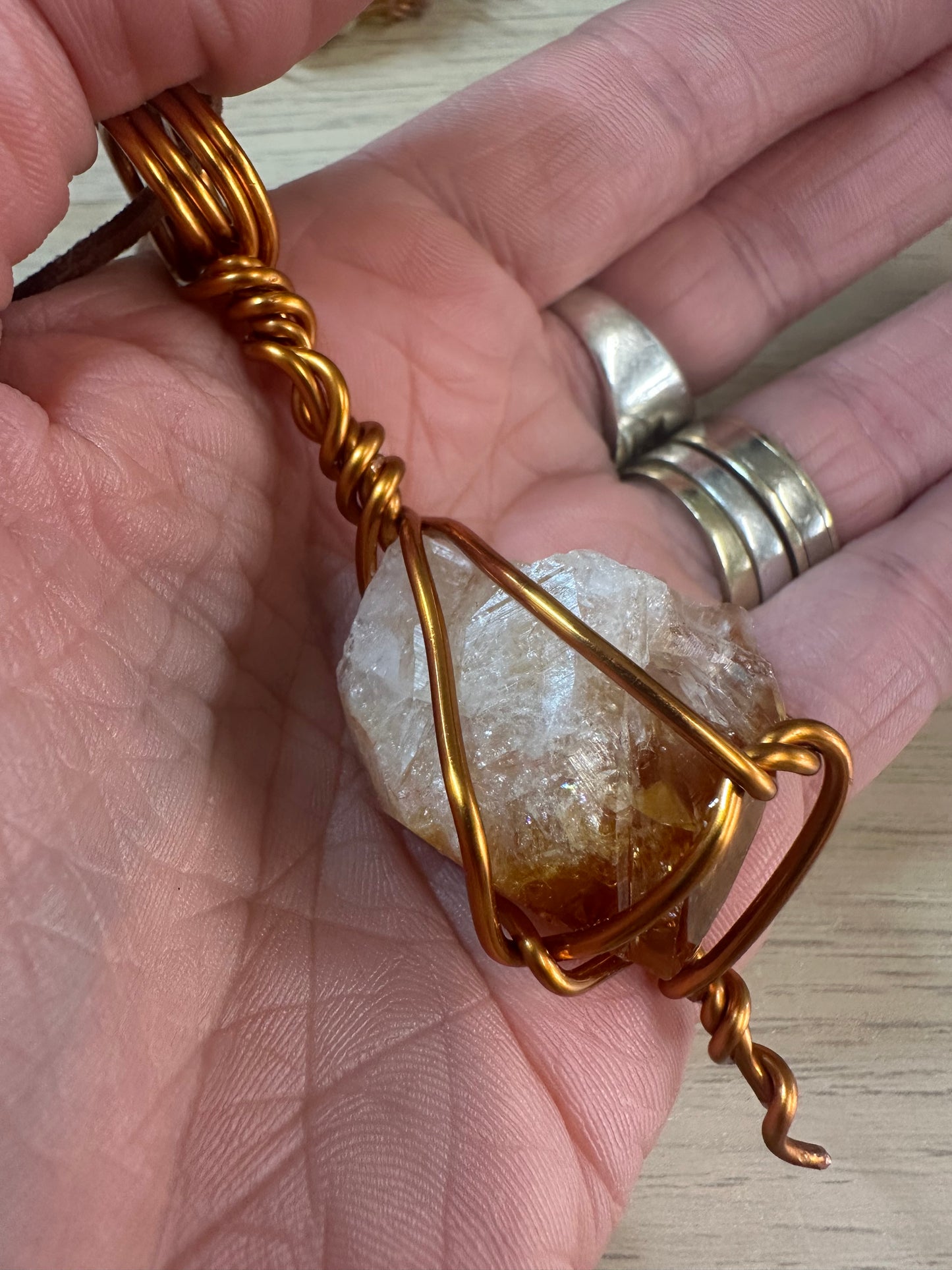 Lee's Makes - Citrine Point Pendant