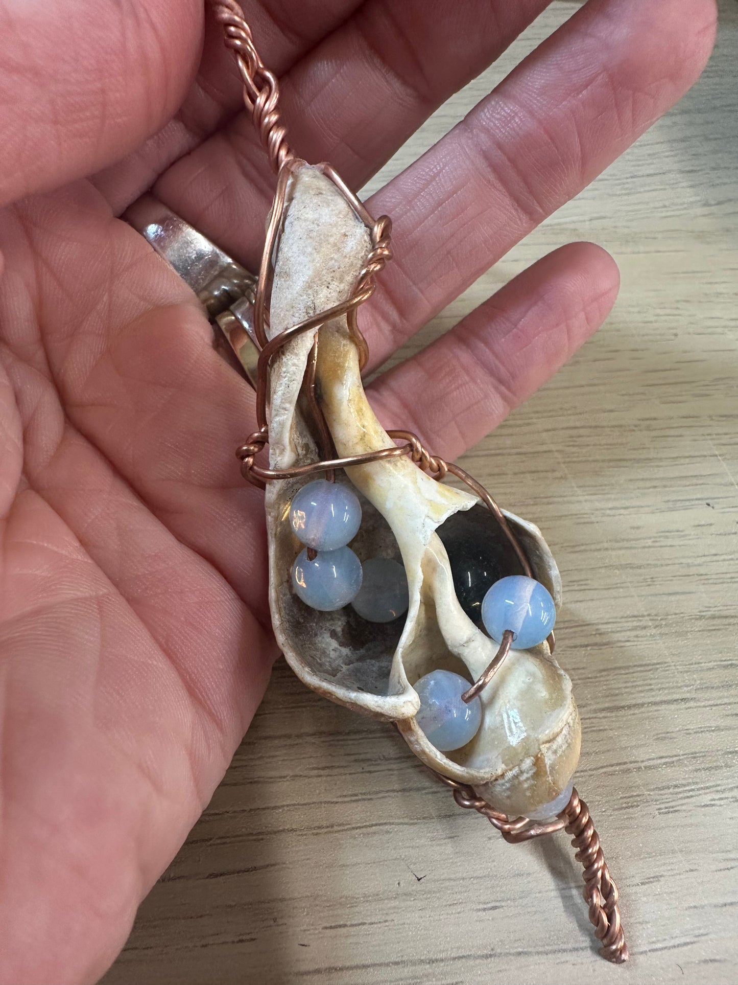 Lee's Makes - Shell & Opalite Pendant